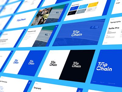 Tripchain Brand Book blockchain brand brand design brand identity brandbook branding branding design corporate branding corporate design design icon identity identity design logo logomark styleguide tripchain wirelab