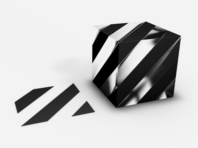 Transformation of Logo rendering identity design c4d 3d logo