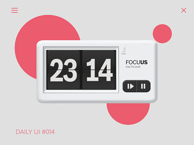Countdown Timer (Focus timer) - Daily UI #014 daily ui 014 dailyui design flip counter focused illustration timer timer app ui workflow