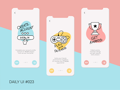 Onboarding - Daily UI #023 app dailyui design handlettering illustration onboarding procreate screen type ui