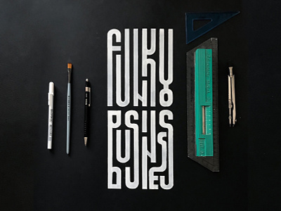 Funky Business blackandwhite calligraphy design handlettering handmadetype handwriting lettering logo type typography vyaz
