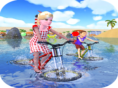 Kids Water Bicycle Surfing accuracy android bicycle bmx boat checkpoints destination drive game hurdles kids mountain ocean racing rider riding stunts surfing water