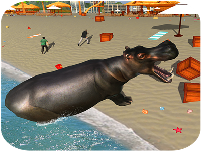 Wild Hippo Beach Attack Jungle Simulator android attack beach beast challenging family game hippo hippopotamus hunting jungle monsters simulator smashing survival wild