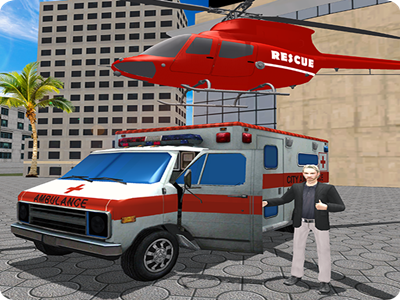 City Ambulance: Coast Guard Rescue Rush accident adrenaline ambulance android city coast emergency game guard helicopter lifesaver pilot rescue rush swimmer uphill