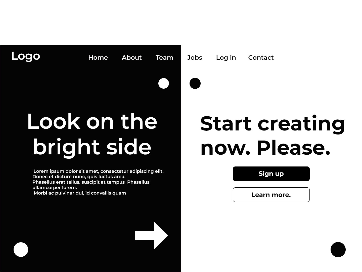 Black And White Web Site by IDK on Dribbble