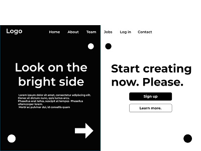 Black And White Web Site design typography web website
