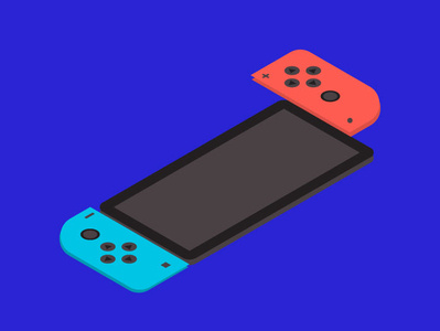 Nintendo Switch Isometric design illustration illustrator isometric isometric art isometric illustration vector web