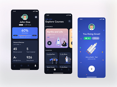 Spaceship app app design application course dark design illustration ui ui ux ux