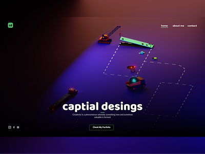 Capital Designs bledner isometric neon web webdesign website website design