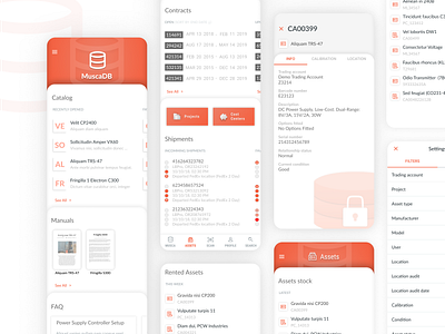Management App app app concept application appui clean interface management mobile orange ui design
