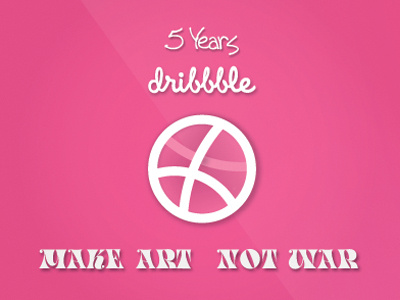 Dribbble 5 Years birthday dribbble five illustration illustrator peace photoshop playoff vector