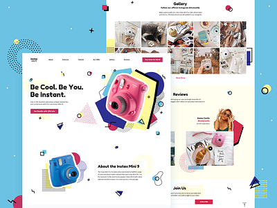 Landing Page Concept for Instax Mini 9