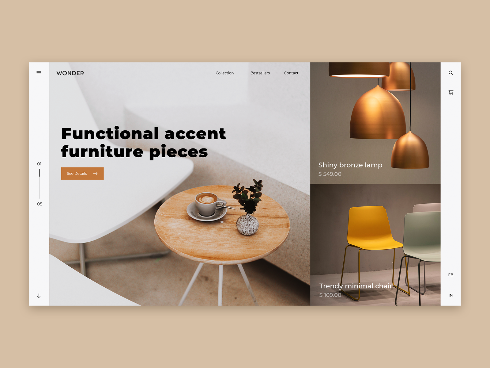 Furniture Store UI Concept Design by Eugenia Hordieieva on Dribbble