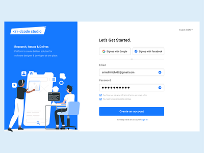 Sign Up Form UI - Daily UI 001 Challenge daily 100 challenge dailyui001 dailyuichallenge illustration ui webdesign