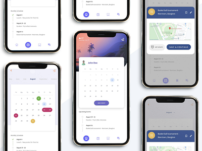 Todo & Event management app. app app design branding design sketch todo app ui uiux ux