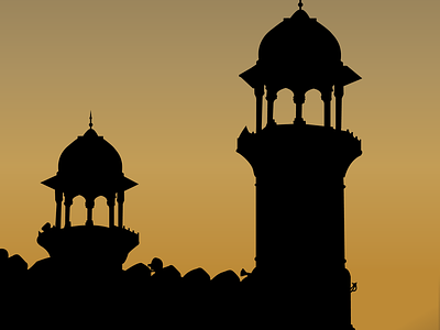 Badshahi Masjid Illustration illustrated illustration