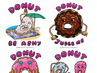Donut Sticker graphic artist graphic design illustrated illustration sketch sticker design stickers