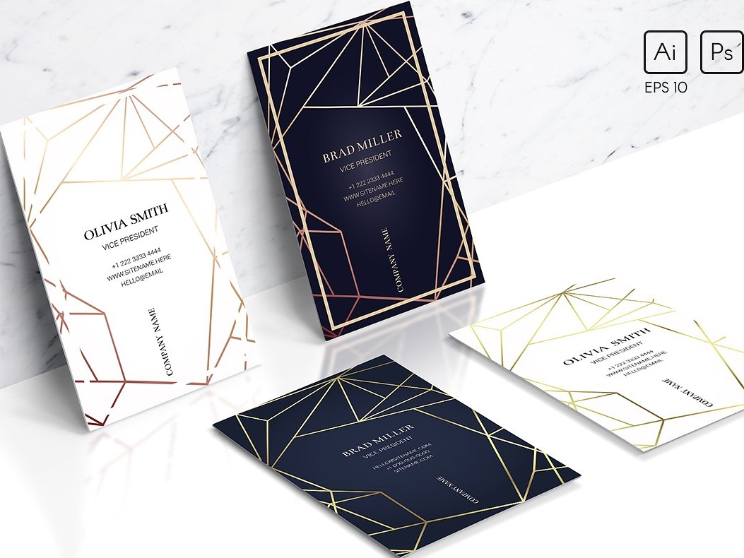 Geometric Style Business Card Desin Geometric Business Card Template By Business Cards