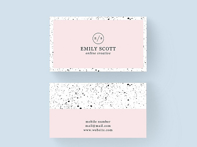 Dots, Creative business cards babypink business businesscards card template cards design elegant icon illustration indesign logo minimal pink template