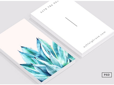 Agave Vibe Business Card Template botanical business businesscards card template cards design elegant icon illustration indesign logo minimal pink template white