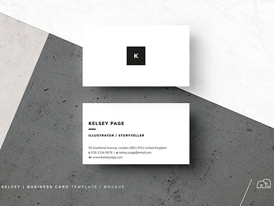 Business Card - Kelsey botanical branding business business card business card kelsey business card template business card templates businesscards card template cards design elegant garden icon illustration indesign logo minimal template white