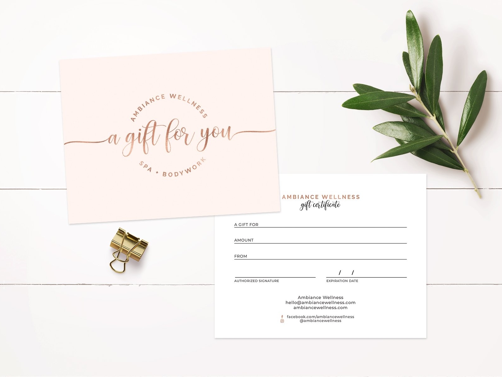 Modern Gift Certificate Template by Business Cards on Dribbble With Indesign Gift Certificate Template