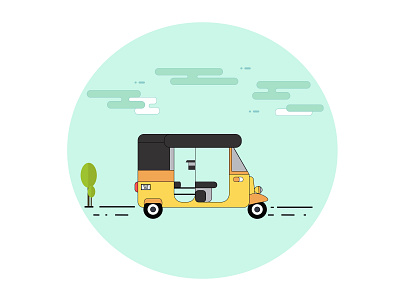 Nama Auto auto chennai chennai designer hometown illustration illustration reference stroke illustration transport vector