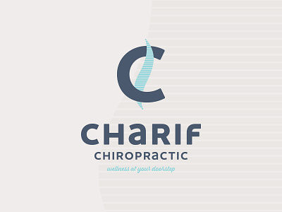 Charif Chiropractic | Secondary Logo brand branding design graphic design logo type typography vector
