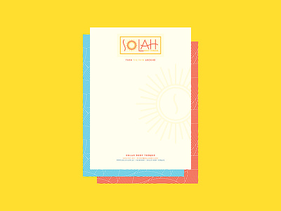 Solah | Letterhead brand branding design graphic design letterhead logo print design stationary design type typography