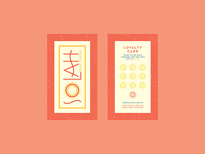 Solah | Loyalty Card brand branding design graphic design illustration logo loyalty cards print design type typography