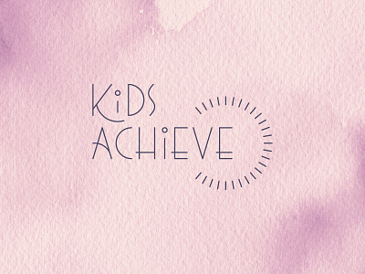 Kids Achieve | Primary Logo custom type logo type typograhy