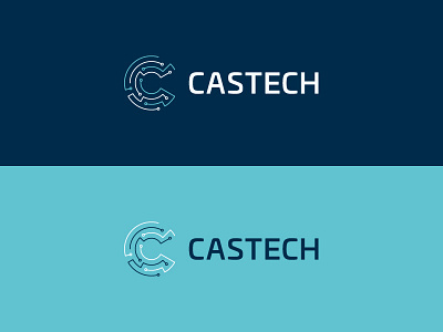 Castech | Branding brand branding colour design icon logo mark tech technology type typography