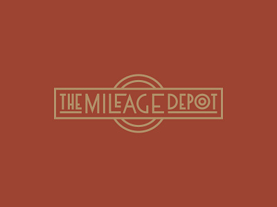 The Mileage Depot | Logo Concept art deco brand branding colour palette custom type design elegant logo type typography