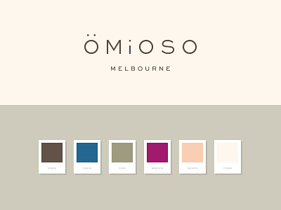 Omioso | Brand Concept clothing colour palette creative custom type design fashion logo type typography wordmark