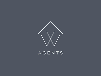 W Agents | Logo Concept branding custom type design lettering logo property real estate type w