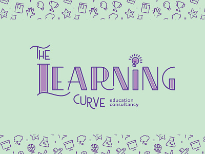 The Learning Curve | Primary Logo brand branding colour colour palette custom type design education graphic design identity lettering logo logo design pattern type typography