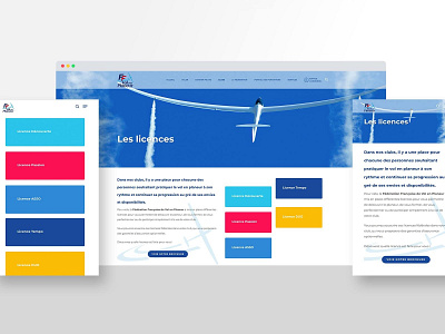 French Glider Federation Licences Page agency agency branding air altitude cards colors design digital france french glider national plane sky ui ux web webdesign website wordpress