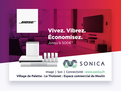 Campagne Publicitaire Sonica Bose fin d'année