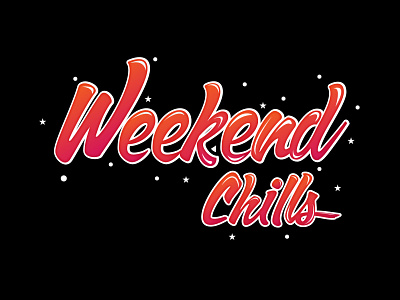 Weekend Chills fonts graphicdesign illustrator type typography weekend