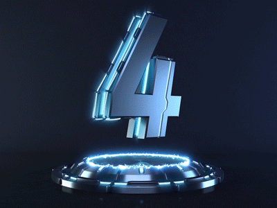3D4 for Landing Page 3d ae animation dark electricity four gif motion sequence web