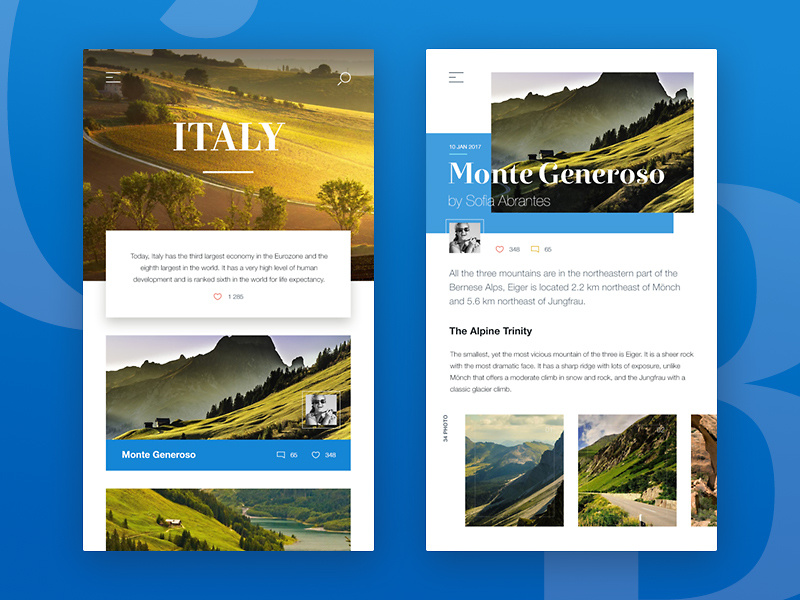Travel Blog trip routes map travel retina mobile interface ui design ux design ui
