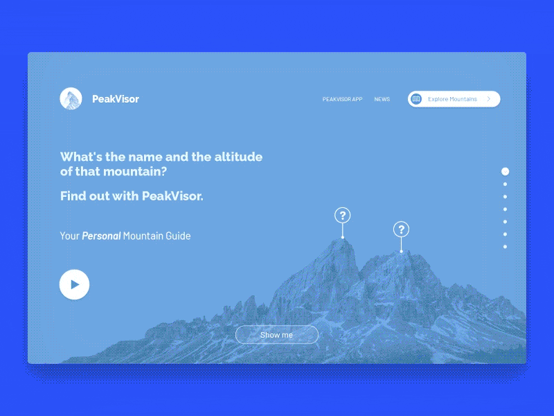 Peakvisor landing