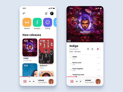 Music App app design interface ios light little music music app ui ui design user inteface ux