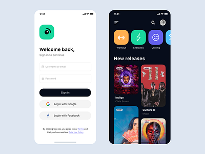 Music App - Updated by Rustem Sirazetdinov on Dribbble