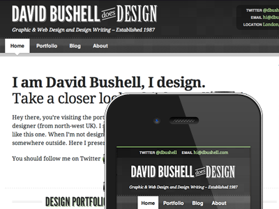 dbushell.com v5 design mobile design responsive design typography web web design website