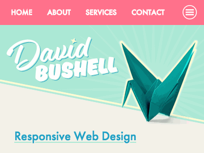 dbushell.com responsive navigation