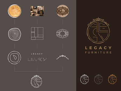 Legecy Logo advertising brand design branding furniture design identity design illustration logo logotype monogram monogram logo print