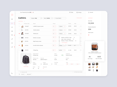 E-commerce 'Dashboard Design'