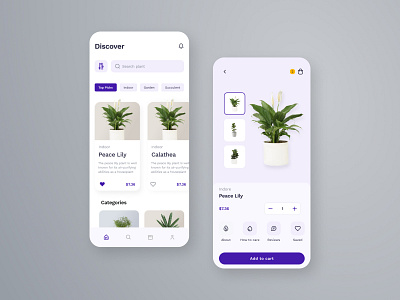 Plant Apps UI Mobile Design branding graphic design mobile ui ui ui apps uiux