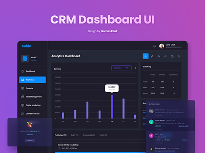 CRM Dashboard UI Design